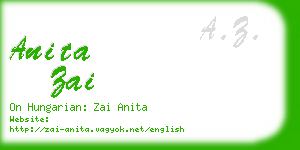 anita zai business card